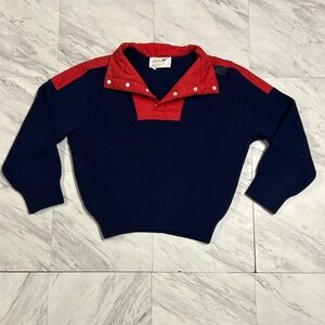 Vintage Spyder Ski Gear Wind Stopper Wool Blend Knit Sweater Pullover Men's